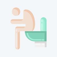 Icon Diarrhea. suitable for flu symbol. flat style. simple design editable. design template vector. simple illustration vector