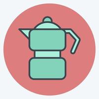 Icon Moka Pot. suitable for education symbol. color mate style. simple design editable. design template vector. simple illustration vector