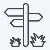 puntero de icono. adecuado para el símbolo del parque de la ciudad. estilo de línea diseño simple editable. vector de plantilla de diseño. ilustración sencilla