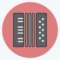 Icon Accordion. suitable for education symbol. color mate style. simple design editable. design template vector. simple illustration vector