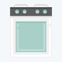 estufa de icono. adecuado para el símbolo de electrodomésticos de cocina. estilo plano diseño simple editable. vector de plantilla de diseño. ilustración sencilla