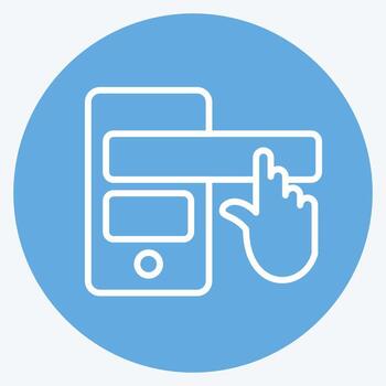 Icon Conversational Interface. suitable for education symbol. blue eyes style. simple design editable. design template vector. simple illustration vector