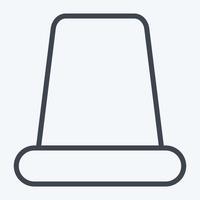 Icon Thimble. suitable for education symbol. line style. simple design editable. design template vector. simple illustration vector
