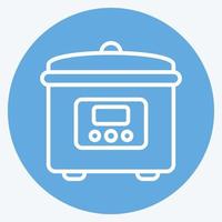 Icon Rice Cooker. suitable for Kitchen Appliances symbol. blue eyes style. simple design editable. design template vector. simple illustration vector