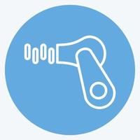 Icon Zipper. suitable for education symbol. blue eyes style. simple design editable. design template vector. simple illustration vector