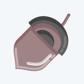 Icon Acorn. suitable for Nuts symbol. flat style. simple design editable. design template vector. simple illustration vector