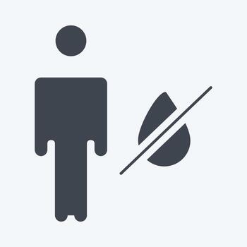 Icon Dehydration. suitable for flu symbol. glyph style. simple design editable. design template vector. simple illustration vector