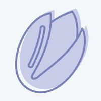 Icon Pistachio. suitable for Nuts symbol. two tone style. simple design editable. design template vector. simple illustration vector