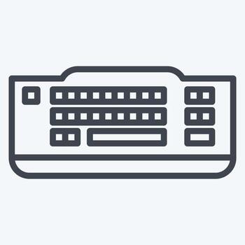 Icon Keyboard. suitable for Computer Components symbol. line style. simple design editable. design template vector. simple illustration vector