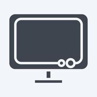 Icon Monitor. suitable for Computer Components symbol. glyph style. simple design editable. design template vector. simple illustration vector