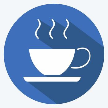 Icon Espresso. suitable for education symbol. long shadow style. simple design editable. design template vector. simple illustration vector