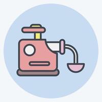 Icon Mincer. suitable for Kitchen Appliances symbol. color mate style. simple design editable. design template vector. simple illustration vector