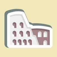 Sticker Colosseum. suitable for education symbol. simple design editable. design template vector. simple illustration vector