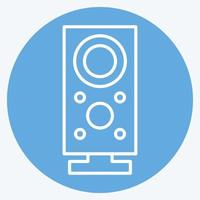 Icon Subwoofer. suitable for Computer Components symbol. blue eyes style. simple design editable. design template vector. simple illustration vector