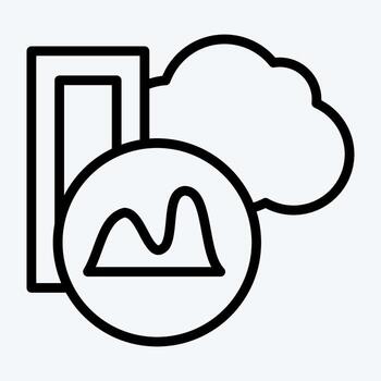 análisis de la base de datos de iconos. adecuado para el símbolo de la educación. estilo de línea diseño simple editable. vector de plantilla de diseño. ilustración sencilla