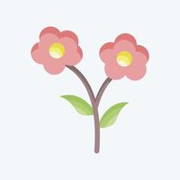 flores de icono. adecuado para el símbolo del parque de la ciudad. estilo plano diseño simple editable. vector de plantilla de diseño. ilustración sencilla