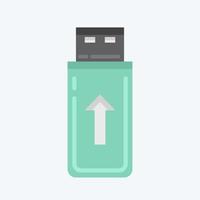 Icon Flashdisk. suitable for Computer Components symbol. flat style. simple design editable. design template vector. simple illustration vector