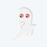 icono fantasma. adecuado para el símbolo de halloween. estilo plano diseño simple editable. vector de plantilla de diseño. ilustración sencilla