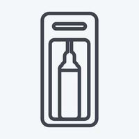 Icon Soda Machine. suitable for Kitchen Appliances symbol. line style. simple design editable. design template vector. simple illustration vector