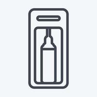 icono de máquina de refrescos. adecuado para el símbolo de electrodomésticos de cocina. estilo de línea diseño simple editable. vector de plantilla de diseño. ilustración sencilla