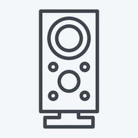 Icon Subwoofer. suitable for Computer Components symbol. line style. simple design editable. design template vector. simple illustration vector