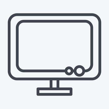 Icon Monitor. suitable for Computer Components symbol. line style. simple design editable. design template vector. simple illustration vector
