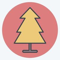 Icon Pine. suitable for City Park symbol. color mate style. simple design editable. design template vector. simple illustration vector