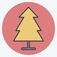 Icon Pine. suitable for City Park symbol. color mate style. simple design editable. design template vector. simple illustration vector