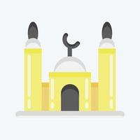 Icon Mosque. suitable for education symbol. flat style. simple design editable. design template vector. simple illustration vector