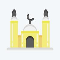 mezquita de icono. adecuado para el símbolo de la educación. estilo plano diseño simple editable. vector de plantilla de diseño. ilustración sencilla