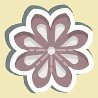 Sticker Star Anise. suitable for Nuts symbol. simple design editable. design template vector. simple illustration vector