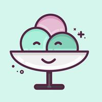 Icon Gelato Bowl. suitable for education symbol. MBE style. simple design editable. design template vector. simple illustration vector