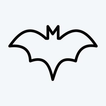 Icon Bat. suitable for Halloween symbol. line style. simple design editable. design template vector. simple illustration vector