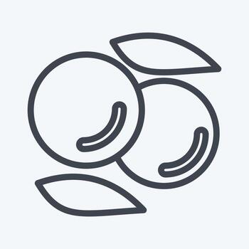 Icon Lentil. suitable for Nuts symbol. line style. simple design editable. design template vector. simple illustration vector