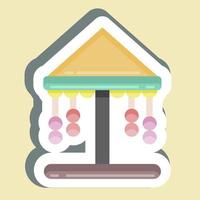 Sticker Carousel. suitable for City Park symbol. simple design editable. design template vector. simple illustration vector