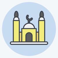 Icon Mosque. suitable for education symbol. color mate style. simple design editable. design template vector. simple illustration vector