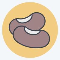 Icon Kidney Beans. suitable for Nuts symbol. color mate style. simple design editable. design template vector. simple illustration vector