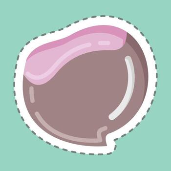 Sticker line cut Chestnut. suitable for Nuts symbol. simple design editable. design template vector. simple illustration vector