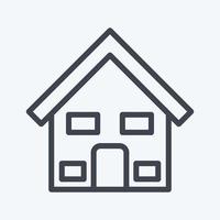 Icon House. suitable for education symbol. line style. simple design editable. design template vector. simple illustration vector