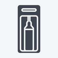 icono de máquina de refrescos. adecuado para el símbolo de electrodomésticos de cocina. estilo de glifo. diseño simple editable. vector de plantilla de diseño. ilustración sencilla