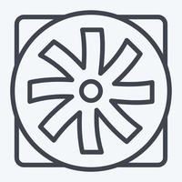 Icon Fan. suitable for Computer Components symbol. line style. simple design editable. design template vector. simple illustration vector