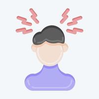 Icon Headaches. suitable for flu symbol. flat style. simple design editable. design template vector. simple illustration vector