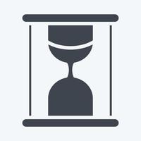 Icon Sandglass. suitable for education symbol. glyph style. simple design editable. design template vector. simple illustration vector