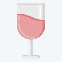 icono de vino. adecuado para el símbolo de la educación. estilo plano diseño simple editable. vector de plantilla de diseño. ilustración sencilla