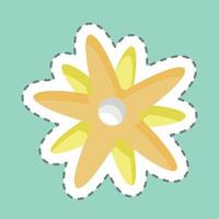 Sticker line cut Edelweiss. suitable for education symbol. simple design editable. design template vector. simple illustration vector