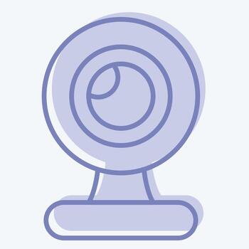 icono de cámara web. adecuado para el símbolo de los componentes de la computadora. estilo de dos tonos. diseño simple editable. vector de plantilla de diseño. ilustración sencilla