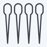 Icon Sewing Needles. suitable for education symbol. line style. simple design editable. design template vector. simple illustration vector