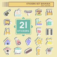 Sticker Set Bavaria. suitable for education symbol. simple design editable. design template vector. simple illustration vector