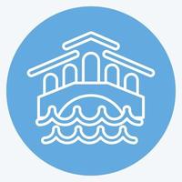 Icon Venice. suitable for education symbol. blue eyes style. simple design editable. design template vector. simple illustration vector
