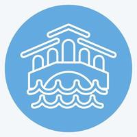 icono de venecia. adecuado para el símbolo de la educación. estilo de ojos azules. diseño simple editable. vector de plantilla de diseño. ilustración sencilla